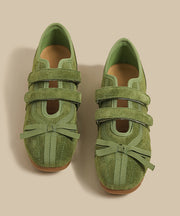 Rose Suede Beautiful Splicing Flat Shoes For Women