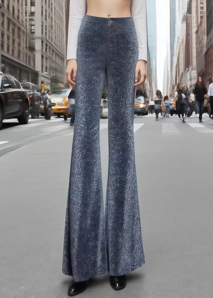 Silm Fit Grey Sequins Bell-bottom Trousers Pants Fall