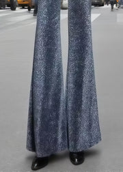 Silm Fit Grey Sequins Bell-bottom Trousers Pants Fall