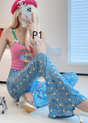 Silm Fit High Waist Tummy Control Bell-bottom Trousers Fall