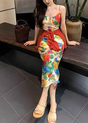 Silm Fit Print Holiday Dress Two Piece Suit Set Fall