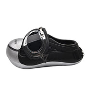 Silver Splicing Chic Platform Slide Sandals