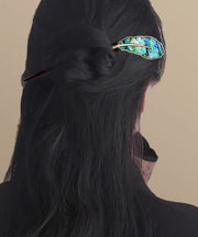 Simple Black Ebony Bulbus Fritillariae Banana Fan Hairpin