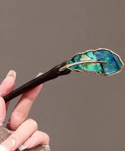 Simple Black Ebony Bulbus Fritillariae Banana Fan Hairpin