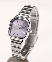 Simple Black Stainless Steel Quartz Movement Waterproof Watches