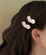 Simple Blue Alloy Plastic Love Hairpin