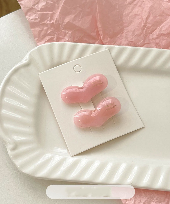 Simple Blue Alloy Plastic Love Hairpin