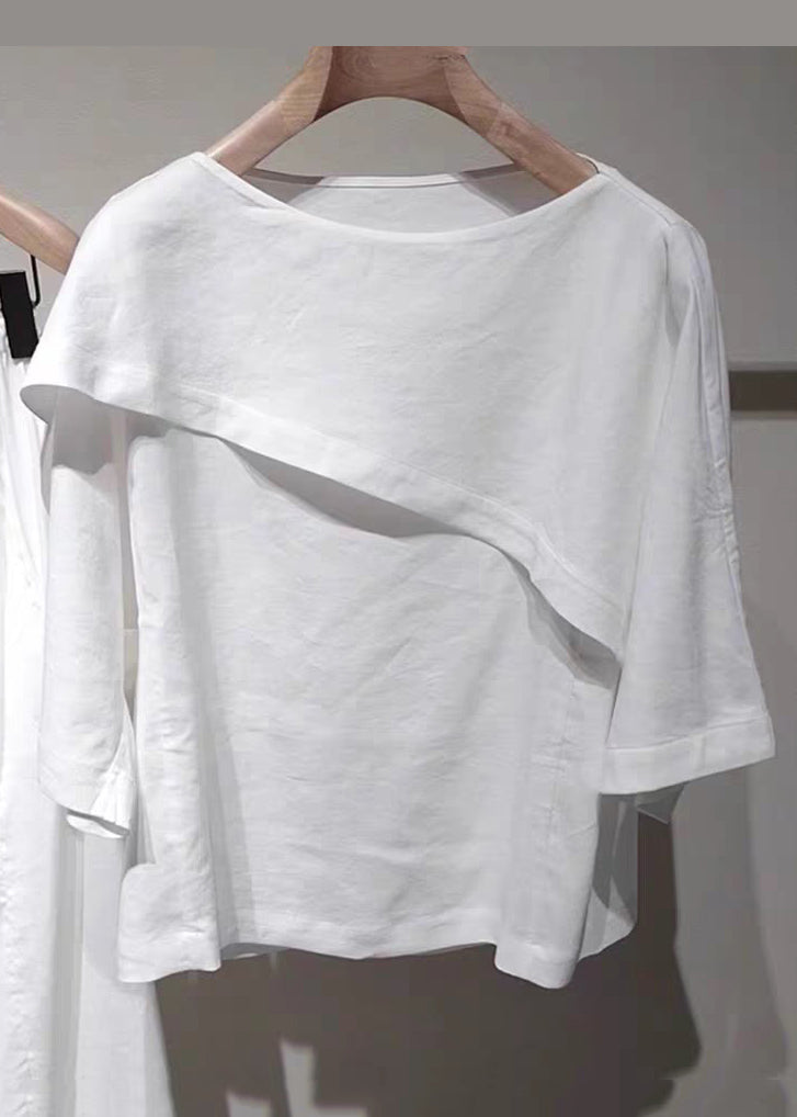 Simple Blue O-Neck Solid Cotton T Shirt Half Sleeve
