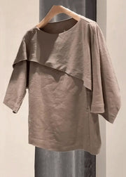 Simple Blue O-Neck Solid Cotton T Shirt Half Sleeve