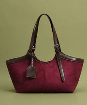 Simple Brown Solid Durable Faux Leather Women Shoulder Bags