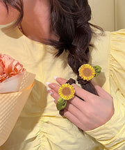 Simple Chocolate Fabric Art Sunflower Hair Band