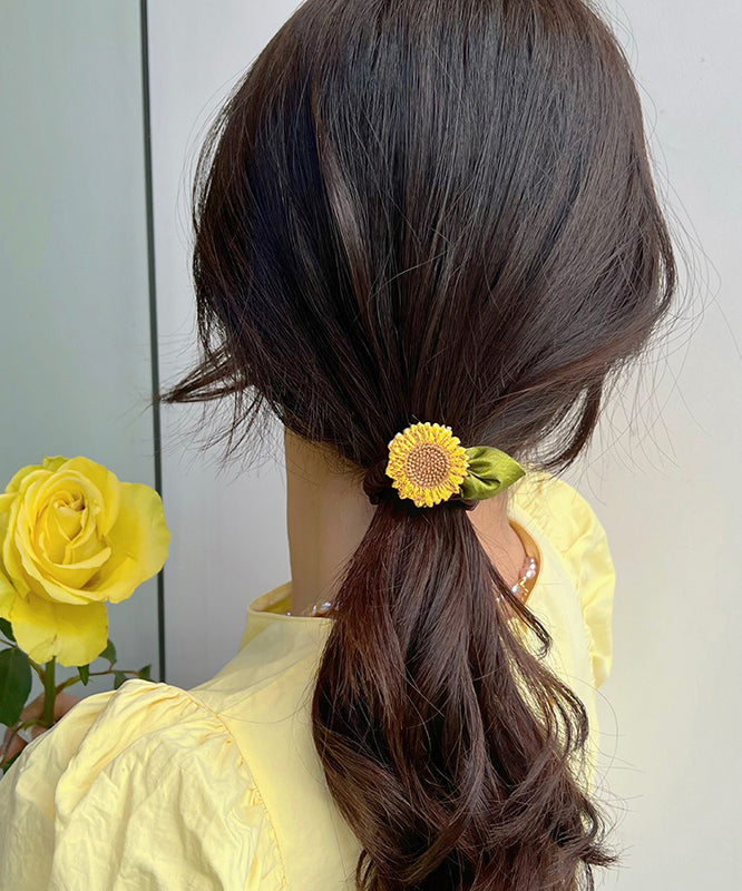 Simple Chocolate Fabric Art Sunflower Hair Band