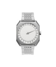 Simple Coffee Stainless Steel Genuine Leather Tempered Glass Watch