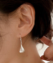 Simple Gold Copper Overgild Water Drop Drop Earrings
