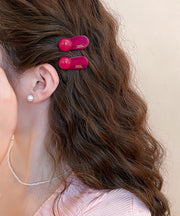 Simple Green Acrylic Alloy Ball Hairpin