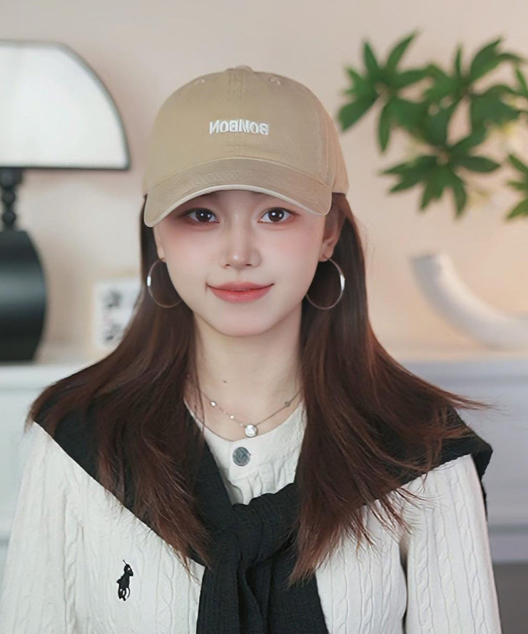Simple Letter Pink Embroidered Baseball Cap Hat