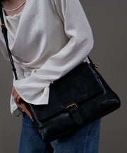 Simple Mulberry Solid Durable Leather Versatile Messenger Bag
