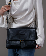 Simple Mulberry Solid Durable Leather Versatile Messenger Bag