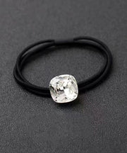 Simple Red Hand Woven Zircon Crystal Hair Tie