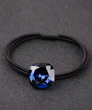 Simple Red Hand Woven Zircon Crystal Hair Tie