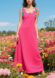 Simple Rose Patchwork Lace Chiffon Cami Dress Summer