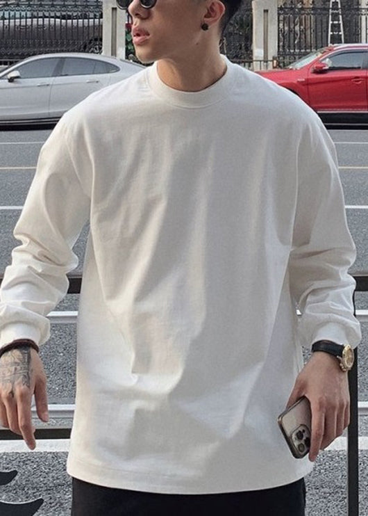 Simple White O Neck Cotton Best T Shirts For Men Spring