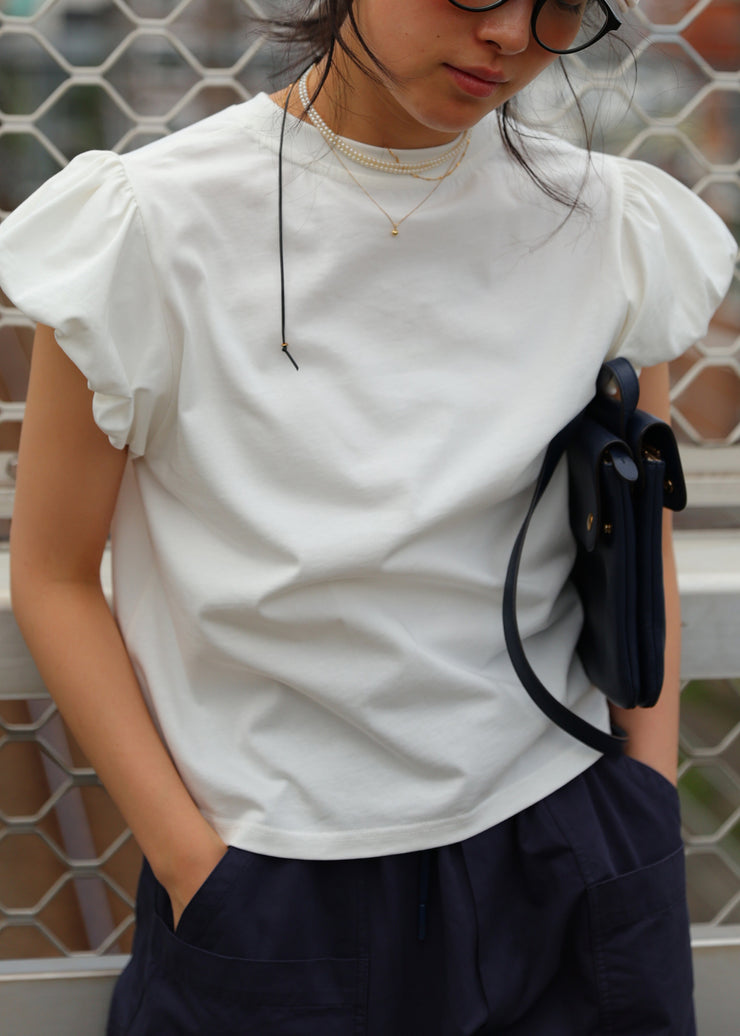 Simple White O Neck Solid Cotton T Shirt Summer