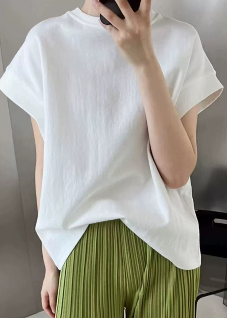 Simple White Oversized Cotton Tank Summer