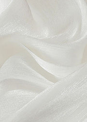 Simple White Wrinkled Solid Chiffon Skirt Summer