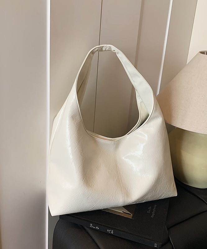 Simple Yellow Large Capacity Faux Leather Shoulder Bag