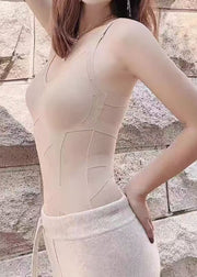 Slim Fit Black Backless Tulle Spaghetti Strap Tank Summer