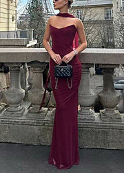 Slim Fit Blue Strapless Tops And Skirts Tulle Two Pieces Set Sleeveless