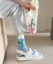Spring And Autumn Versatile Tulip Flower Crew Socks