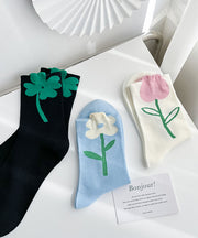Spring And Autumn Versatile Tulip Flower Crew Socks