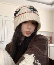 Style Black Thick Warm Knit Bonnie Hat
