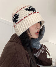 Style Black Thick Warm Knit Bonnie Hat