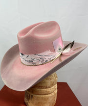 Style Black Versatile Decorated Woolen Cowboy Hat