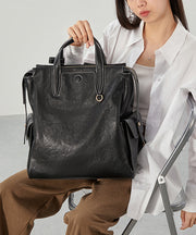 Style Brown Large Capacity Leather Backpack Bag