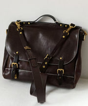 Style Brown Large Capacity Leather Laptop Bag