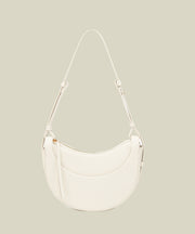 Style Brown Solid Durable Versatile Faux Leather Saddle Bag