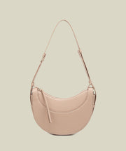 Style Brown Solid Durable Versatile Faux Leather Saddle Bag