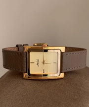 Style Gold Leather Alloy Quartz Movement Watches