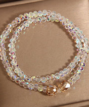 Style Purple Alloy Double-Layer Crystal Bow Chain Bracelet
