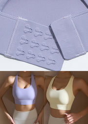Style Purple Patchwork Cold Shoulder Sports Bra