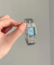 Style Silk Alloy Zircon Organic Glass Watches