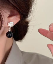 Style White Copper Overgild Pearl Drop Earrings