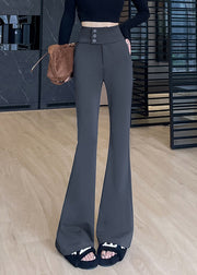 Style White High Waist Tummy Control Cotton Flared Trousers Fall