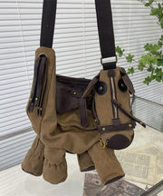 Stylish Army Green Pony Shape Faux Leather Cross-body