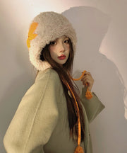 Stylish Beige Cozy Warm Faux Fur Bonnie Hat