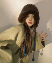 Stylish Beige Cozy Warm Faux Fur Bonnie Hat